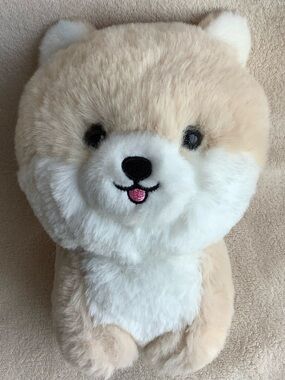 Aurora World Plush Teddy Pets Beige White Pomeranian Puppy Dog Stuffed Animal